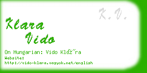 klara vido business card